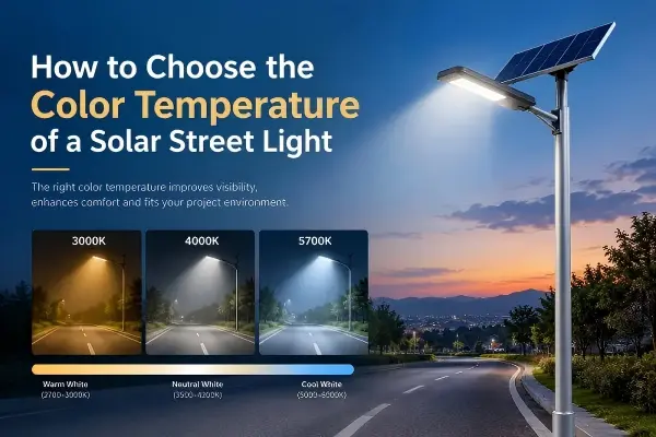 Sådan vælger du farvetemperaturen på en solcellelampe