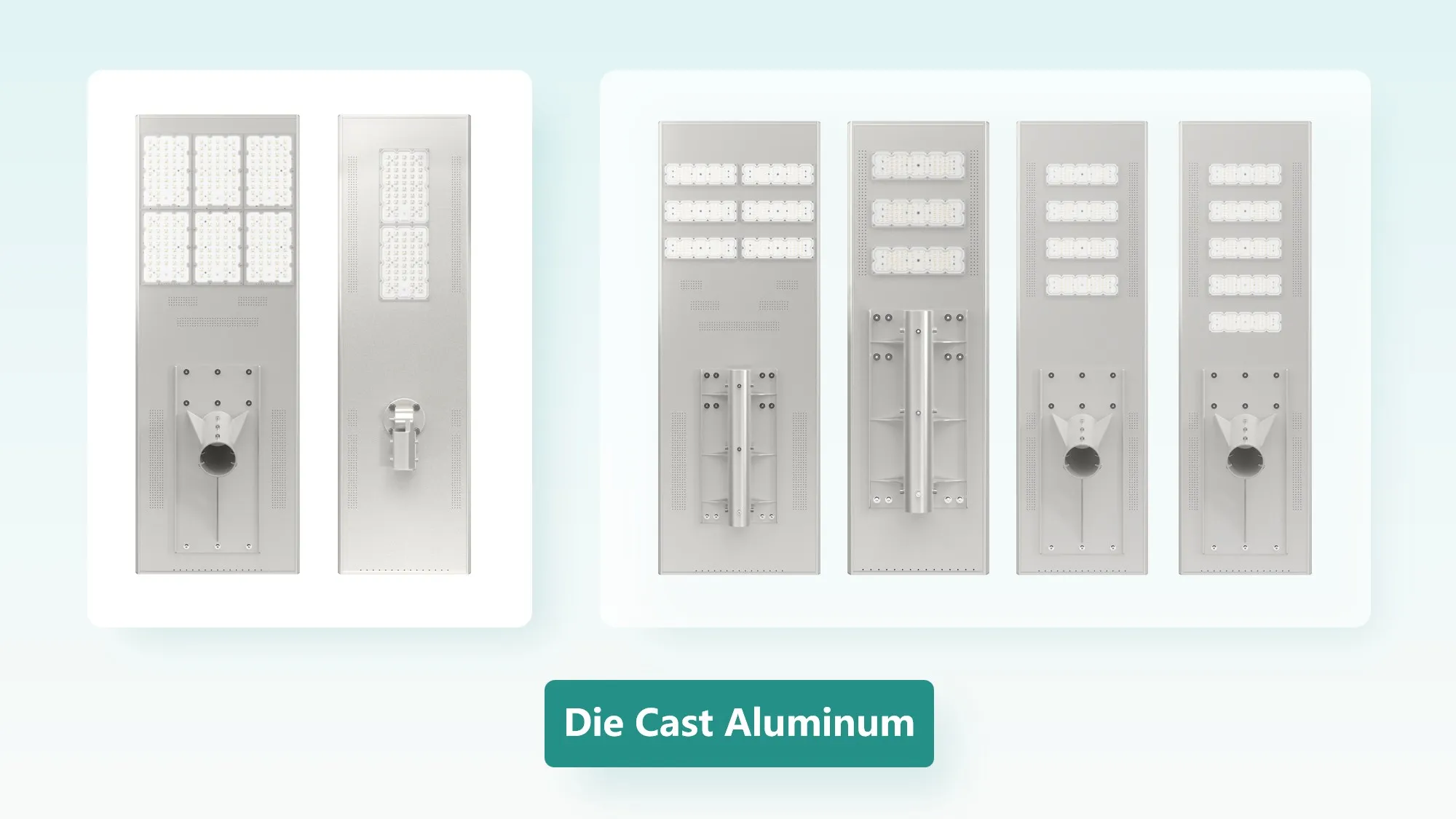 die-cast aluminum solar street light housings die-cast aluminum solar street light housings